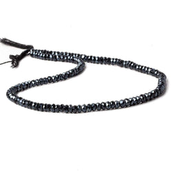4mm Mystic Black Spinel Faceted Rondelle Beads 14 inch 120 pieces (ONLINE ORDER ONLY)