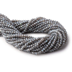 4mm Mystic Labradorite Micro Faceted Rondelle Beads 13 inch 90 pieces AAA (ONLINE ORDER ONLY)
