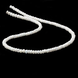 4mm Mystic Pearly White Quartz plain rondelle beads 15 inch 129 pieces (ONLINE ORDER ONLY)