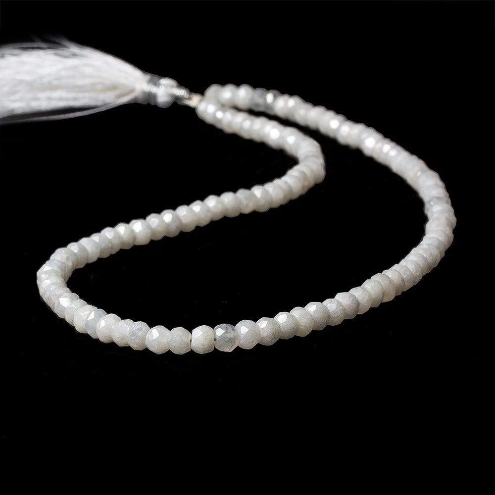 4mm Mystic White Quartz faceted rondelle beads 13 inch 100 pieces (ONLINE ORDER ONLY)