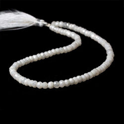 4mm Mystic White Quartz faceted rondelle beads 13 inch 100 pieces (ONLINE ORDER ONLY)
