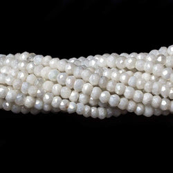 4mm Mystic White Quartz faceted rondelle beads 13 inch 100 pieces (ONLINE ORDER ONLY)