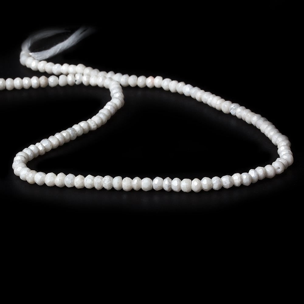 4mm Mystic White Quartz faceted rondelle beads 13 inch 122 pieces (ONLINE ORDER ONLY)