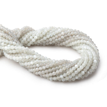 4mm Pale Grey Moonstone Plain Rounds 16 inch 100 Beads (ONLINE ORDER ONLY)