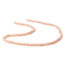 4mm Peach Moonstone Plain Rondelles 16 inch 135 Beads (ONLINE ORDER ONLY)