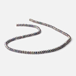4mm Peacock Center Drill Button Freshwater Pearls 15 inch 142 beads AA (ONLINE ORDER ONLY)