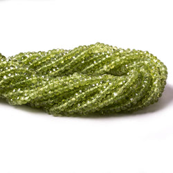 4mm Peridot Faceted Rondelle Beads 13 inch 120 pieces (ONLINE ORDER ONLY)