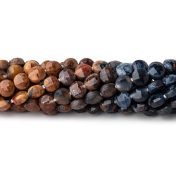 4mm Pietersite Checkerboard Calibrated Faceted Coins 12 inch 80 beads A (ONLINE ORDER ONLY)