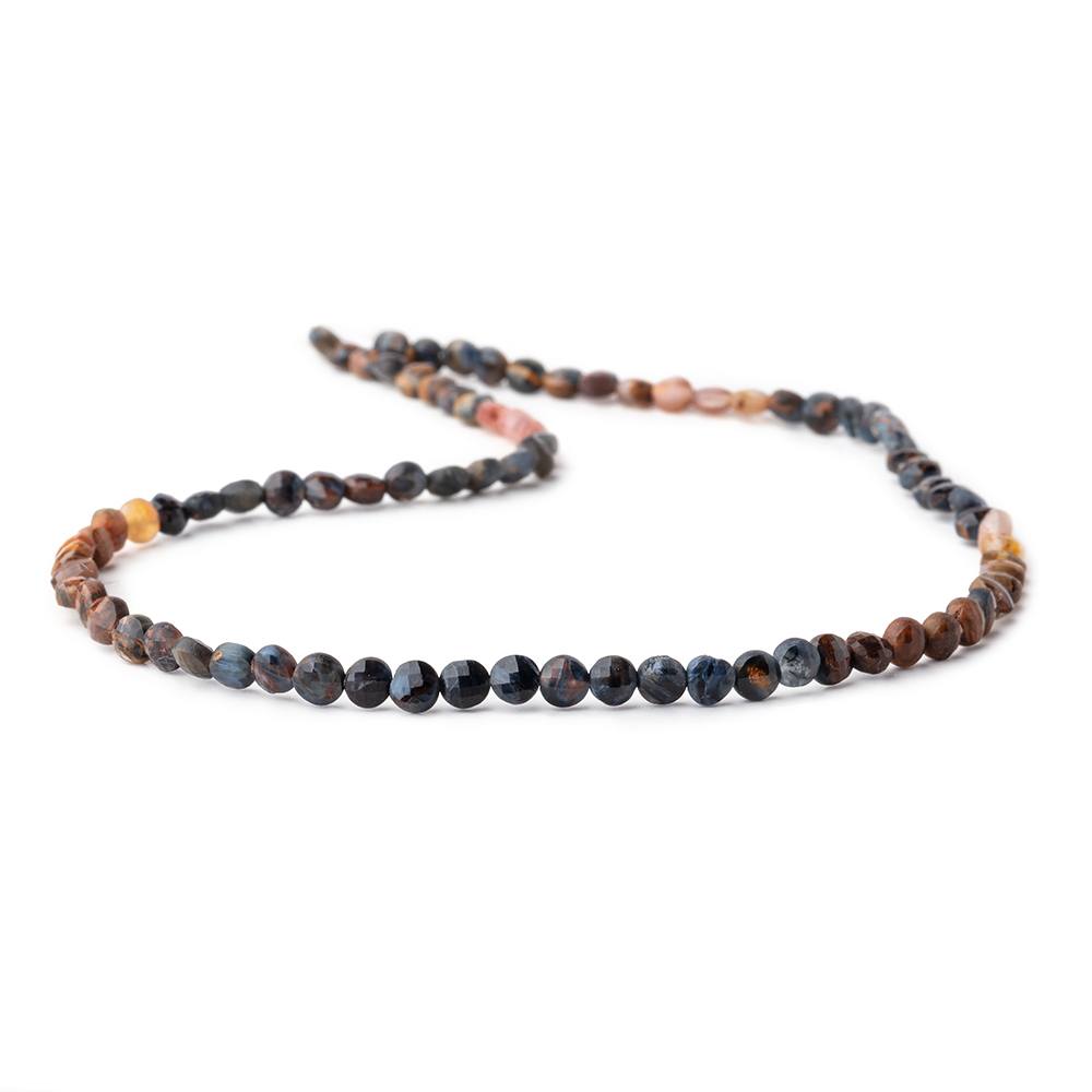4mm Pietersite Checkerboard Calibrated Faceted Coins 12 inch 80 beads A (ONLINE ORDER ONLY)