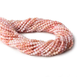 4mm Pink Peruvian Opal checkerboard calibrated faceted coins 12.5 inch 85 beads AAA (ONLINE ORDER ONLY)