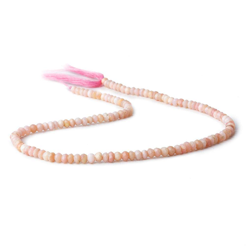 4mm Pink Peruvian Opal faceted rondelle beads 13 inch 125 pieces (ONLINE ORDER ONLY)