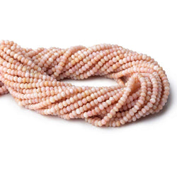4mm Pink Peruvian Opal faceted rondelle beads 13 inch 125 pieces (ONLINE ORDER ONLY)