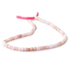 4mm Pink Peruvian Opal Micro Faceted Cube Beads 12 inch 75 pieces (ONLINE ORDER ONLY)