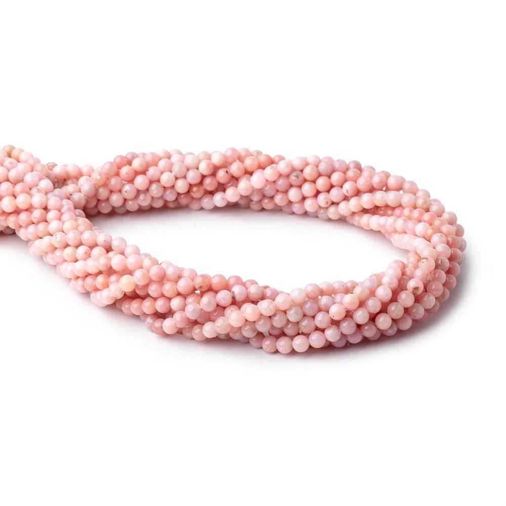 4mm Pink Peruvian Opal Plain Round Beads 15.75 inch 95 pieces (ONLINE ORDER ONLY)