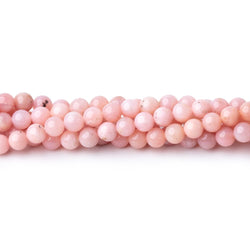 4mm Pink Peruvian Opal Plain Round Beads 15.75 inch 95 pieces (ONLINE ORDER ONLY)