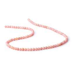 4mm Pink Peruvian Opal Plain Round Beads 15.75 inch 95 pieces (ONLINE ORDER ONLY)