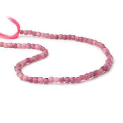 4mm Pink Tourmaline Micro Faceted Cube Beads 12 inch 80 pieces (ONLINE ORDER ONLY)