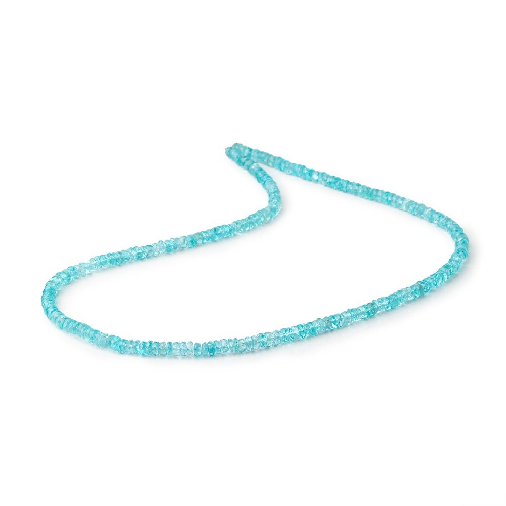 4mm Pool Blue Apatite Faceted Rondelle Beads 18 inch 220 pieces (ONLINE ORDER ONLY)