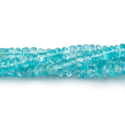 4mm Pool Blue Apatite Faceted Rondelle Beads 18 inch 220 pieces (ONLINE ORDER ONLY)