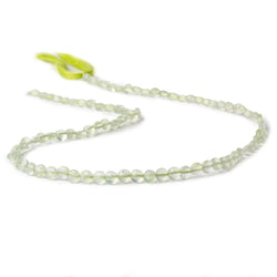 4mm Prehnite checkerboard calibrated faceted coins 12.5 inch 85 beads AAA (ONLINE ORDER ONLY)