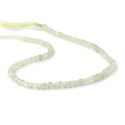 4mm Prehnite Micro Faceted Cube Beads 12 inch 80 pieces (ONLINE ORDER ONLY)