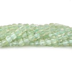 4mm Prehnite micro faceted cubes 12 inch 80 beads (ONLINE ORDER ONLY)