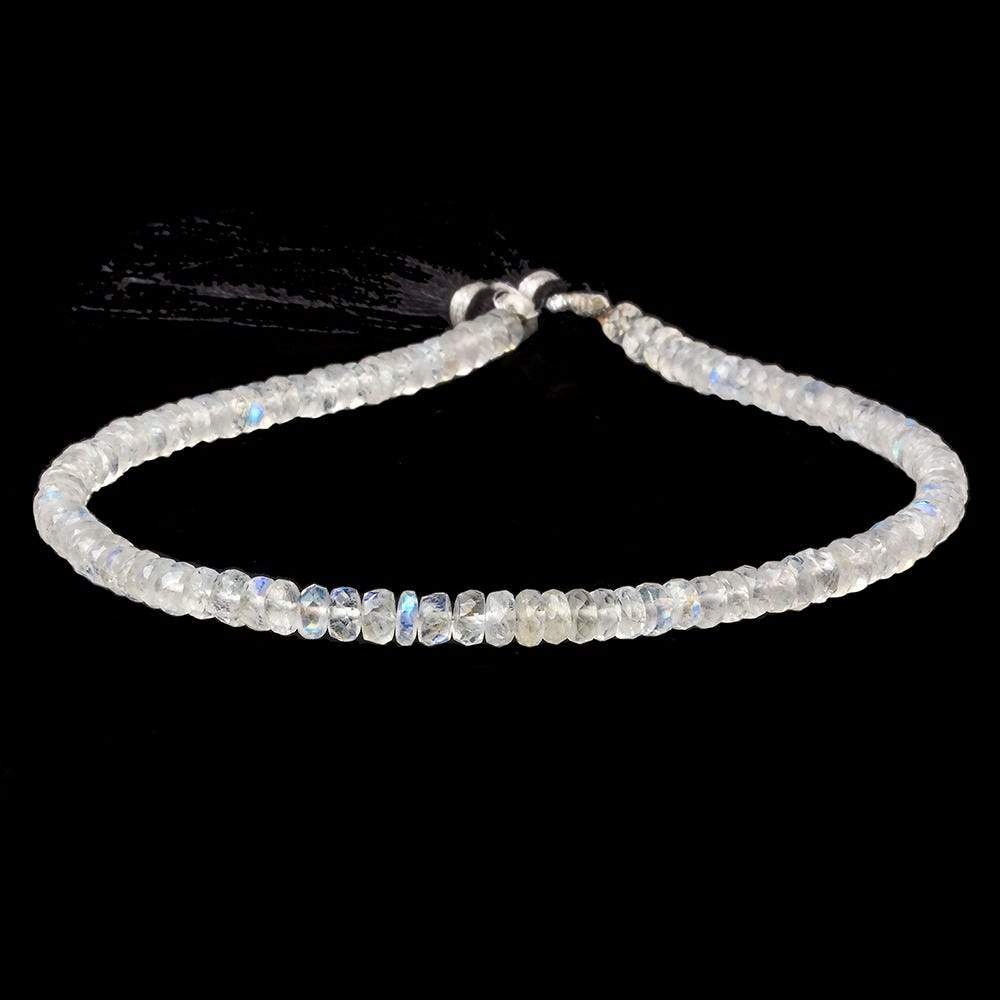 4mm Rainbow Moonstone Faceted Rondelle Beads 10 inch 105 beads AAA (ONLINE ORDER ONLY)