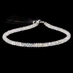 4mm Rainbow Moonstone Faceted Rondelle Beads 10 inch 105 beads AAA (ONLINE ORDER ONLY)