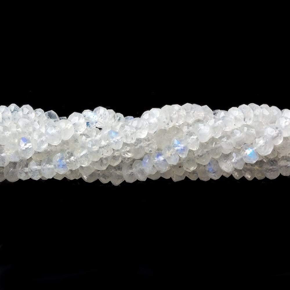 4mm Rainbow Moonstone Faceted Rondelle Beads 14 inch 110 pieces (ONLINE ORDER ONLY)