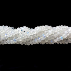 4mm Rainbow Moonstone Faceted Rondelle Beads 14 inch 110 pieces (ONLINE ORDER ONLY)
