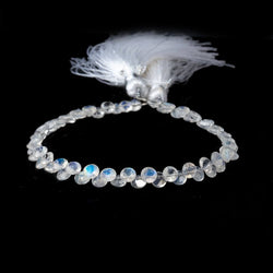 4mm Rainbow Moonstone Pavilion Faceted Coin Beads 7 inch 66 pieces AAA (ONLINE ORDER ONLY)