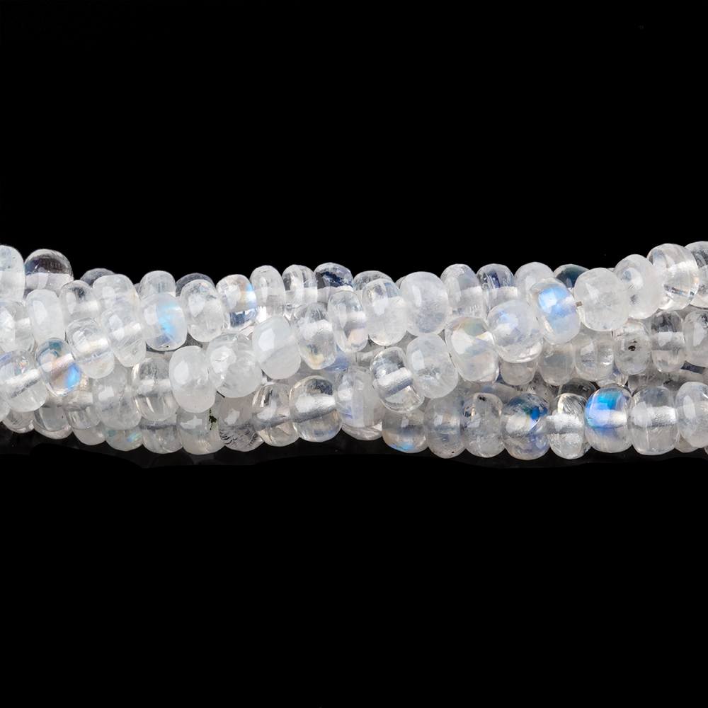 4mm Rainbow Moonstone Plain Rondelle Beads 16 inch 142 pieces AA (ONLINE ORDER ONLY)