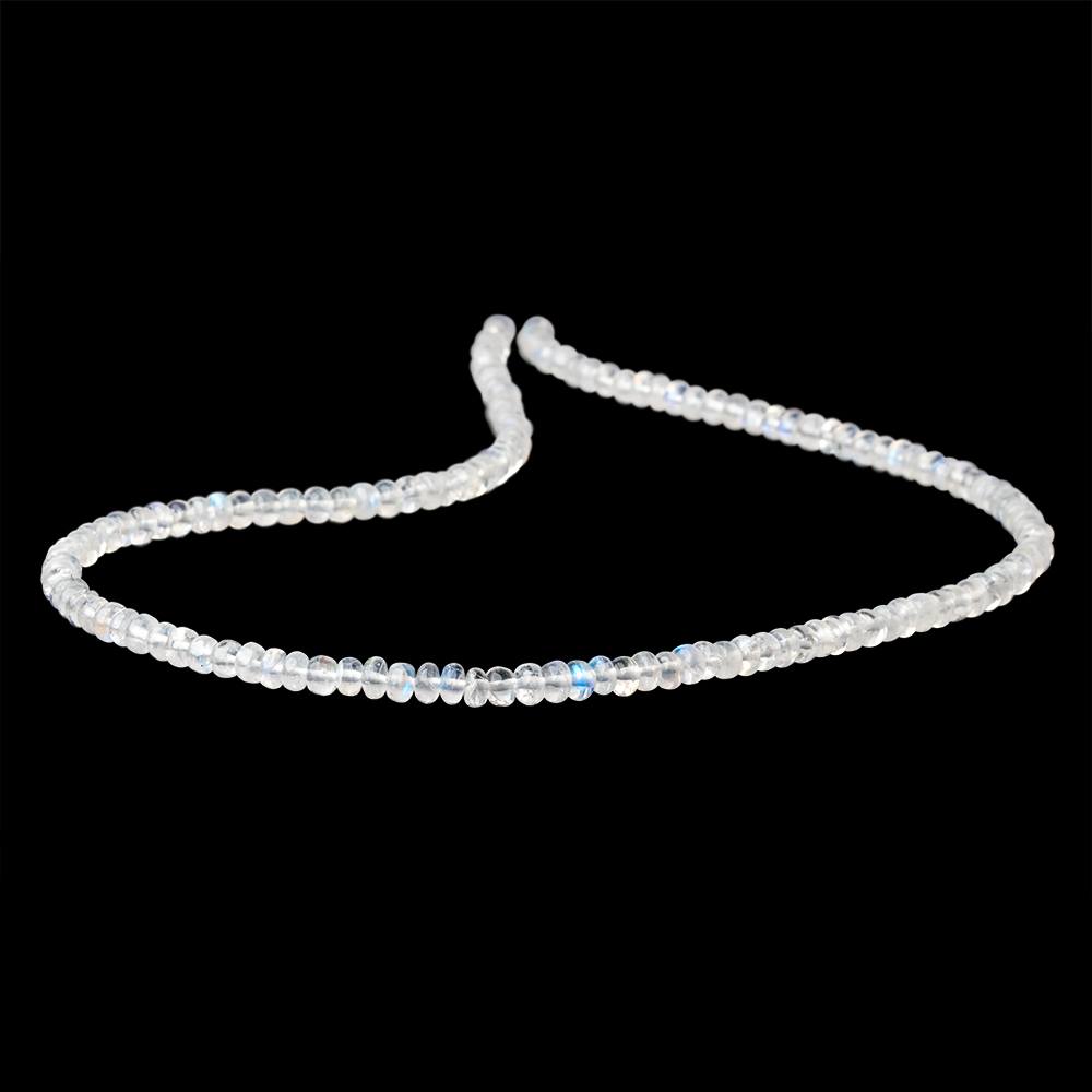 4mm Rainbow Moonstone Plain Rondelle Beads 16 inch 142 pieces AA (ONLINE ORDER ONLY)
