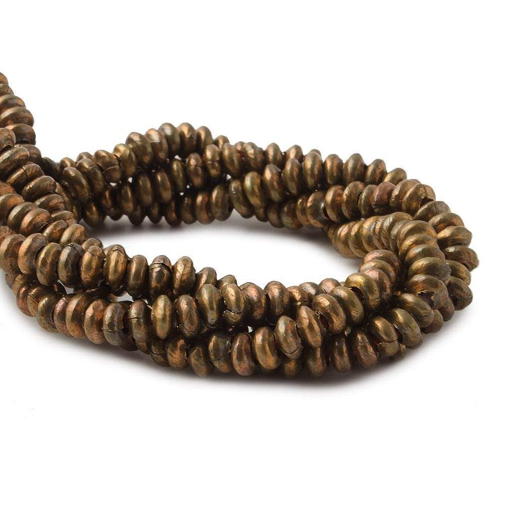 4mm Raw Copper Rondelle Beads 8 inch 89 beads (ONLINE ORDER ONLY)