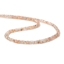 4mm Rose and Champagne Zircon Faceted Rondelle Beads 14 inch 180 pieces (ONLINE ORDER ONLY)