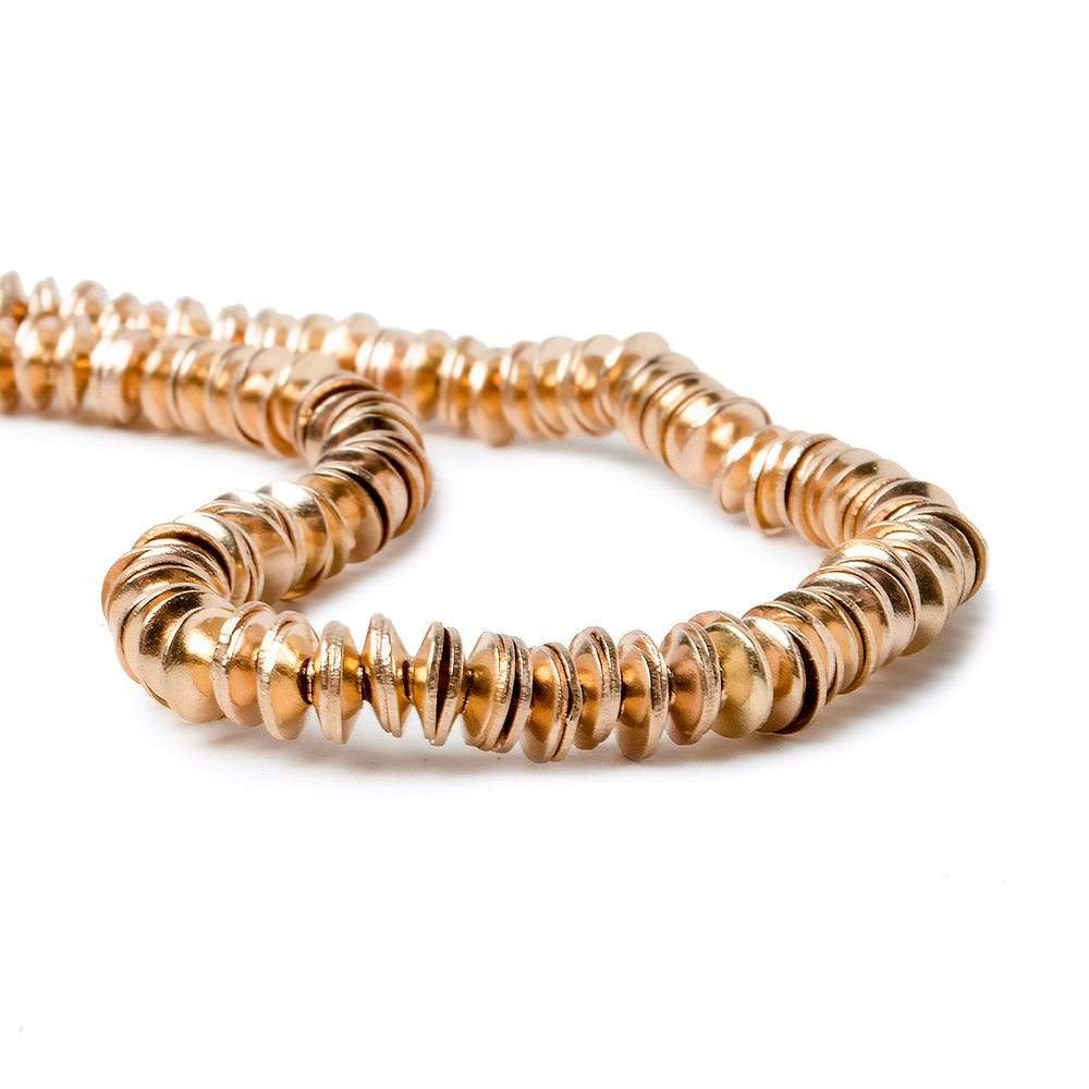 4mm Rose Gold plated Copper plain Bead Cap 8 inch 228 pieces (ONLINE ORDER ONLY)