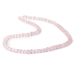 4mm Rose Quartz micro faceted cubes 12 inch 80 beads (ONLINE ORDER ONLY)