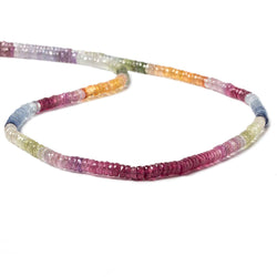 4mm Ruby & Fancy Sapphire faceted rondelle beads 18 inch 325 pieces AA (ONLINE ORDER ONLY)
