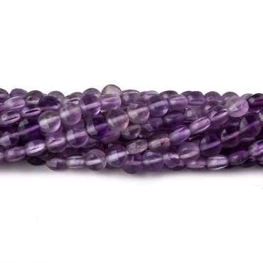 4mm Shaded Amethyst checkerboard calibrated faceted coins 12.5 inch 85 beads AAA (ONLINE ORDER ONLY)