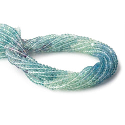 4mm Shaded Fluorite Plain Rondelle Beads 12.75 inch 113 pieces (ONLINE ORDER ONLY)