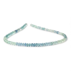 4mm Shaded Fluorite Plain Rondelle Beads 12.75 inch 113 pieces (ONLINE ORDER ONLY)