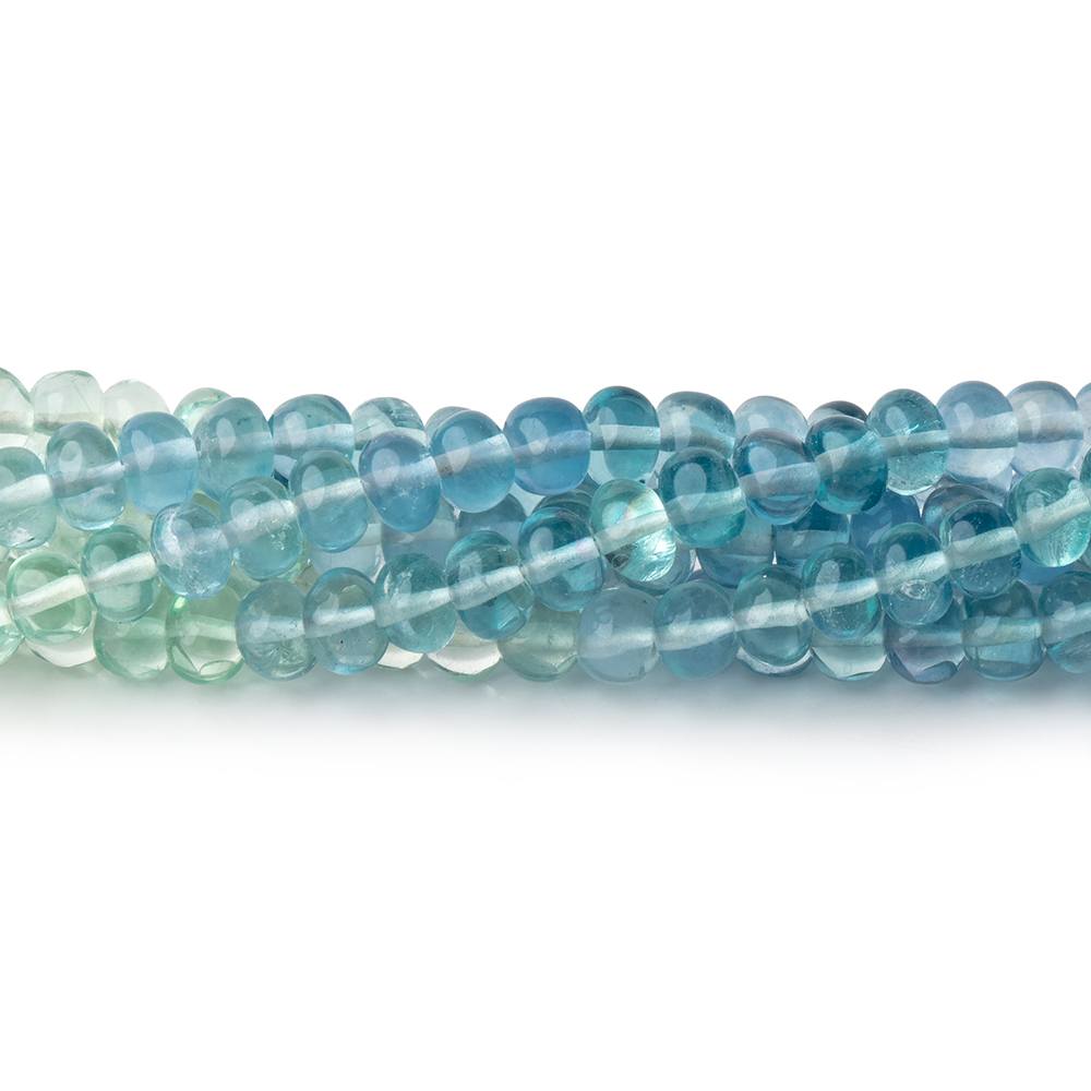 4mm Shaded Fluorite Plain Rondelle Beads 12.75 inch 113 pieces (ONLINE ORDER ONLY)