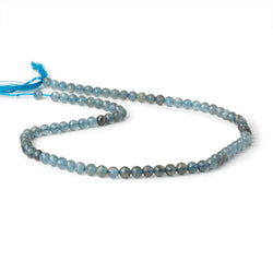 4mm Shaded Moss Aquamarine micro faceted round beads 13 inch 81 pieces (ONLINE ORDER ONLY)