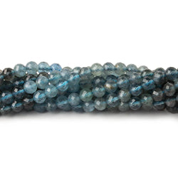 4mm Shaded Moss Aquamarine micro faceted round beads 13 inch 81 pieces (ONLINE ORDER ONLY)
