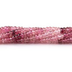 4mm Shaded Pink Tourmaline Faceted Rondelle 14 inch 154 Beads AA (ONLINE ORDER ONLY)