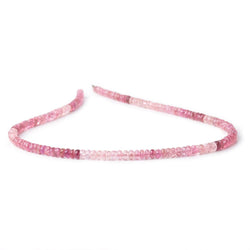 4mm Shaded Pink Tourmaline Faceted Rondelle 14 inch 154 Beads AA (ONLINE ORDER ONLY)
