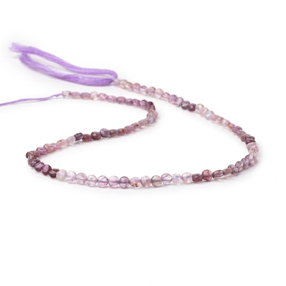 4mm Shaded Purple Spinel Checkerboard Faceted Calibrated Coins 12.5 inch 86 Beads AA (ONLINE ORDER ONLY)