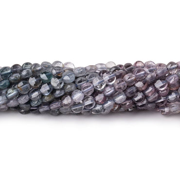4mm Shaded Purple & Violet Spinel Checkerboard Faceted Calibrated Coins 12.5 inch 86 Beads AA (ONLINE ORDER ONLY)