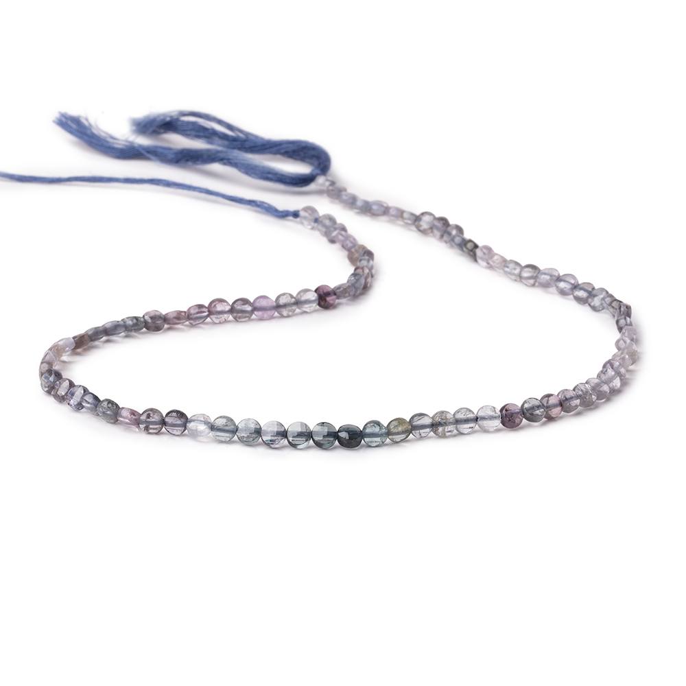 4mm Shaded Purple & Violet Spinel Checkerboard Faceted Calibrated Coins 12.5 inch 86 Beads AA (ONLINE ORDER ONLY)