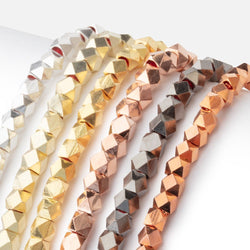 4mm Shiny Faceted Nugget Beads 8 inch 47 pieces (ONLINE ORDER ONLY)